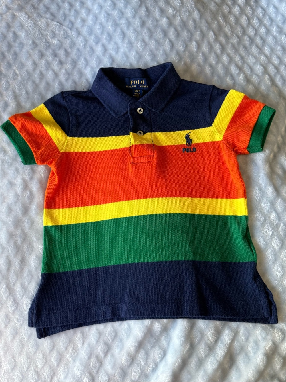 Polo by Ralph Lauren striped Cotton Mesh Polo EUC-Like New! 2T Boys